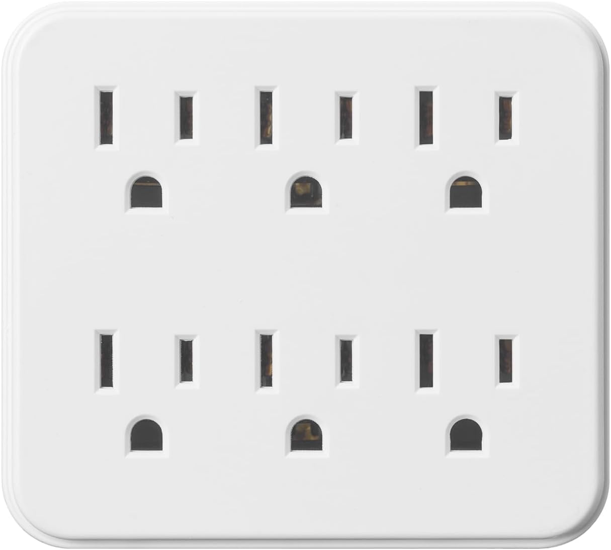 Globe Electric 46007 6-Outlet Multi-Tap Wall Tap, Grounded, White Finish