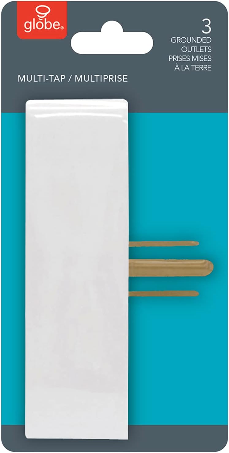 Globe Electric 69702 3-Outlet Multi-Tap Wall Tap, White Finish
