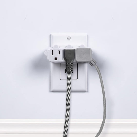 Globe Electric 69702 3-Outlet Multi-Tap Wall Tap, White Finish