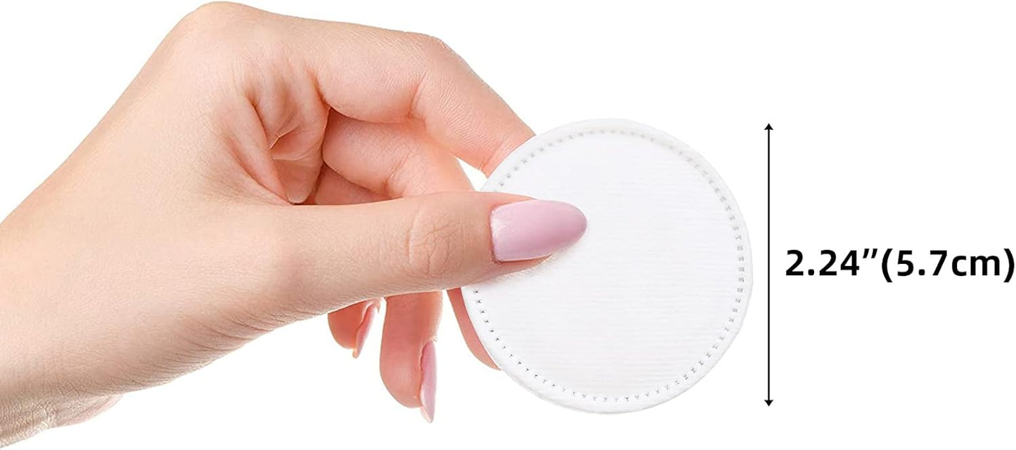 MSQ Cotton Rounds (300 Count), Makeup Remover Pads, Cotton Facial Cleansing Round Cotton Pads Lint-Free, Hypoallergenic