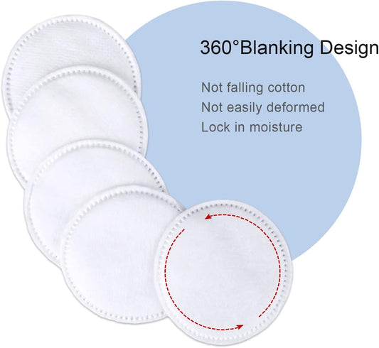 MSQ Cotton Rounds (300 Count), Makeup Remover Pads, Cotton Facial Cleansing Round Cotton Pads Lint-Free, Hypoallergenic