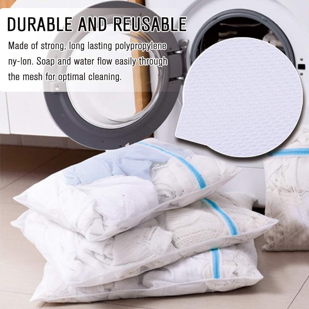 PrettyCare Mesh Laundry Bags for Delicates with Premium Zipper(3 Large & 3 Medium)Garment Clothing Washing Bags for Lingerie, Socks, Blouse, Bra,Travel Storage Organize Laundry Net Bag