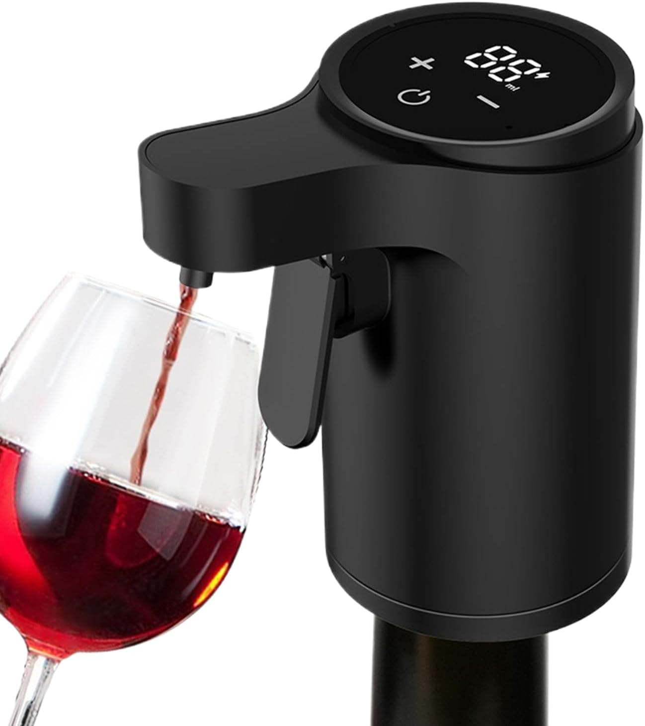Electric Liquor Dispenser - Smart Touch Decanter, Digital Whiskey Pourer, Automatic Red Enhancer, Portable Bottle Dispenser | Rechargeable Fast Oxygen Infuser for Home Bar Party Tasting Events