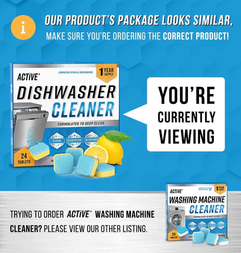Dishwasher Cleaner And Deodorizer Tablets - 24 Pack Deep Cleaning Descaler Pods Formulated To Clean Dish Washer Machine, Natural Limescale Remover, Hard Water, Calcium, Odor - 12 Month Supply