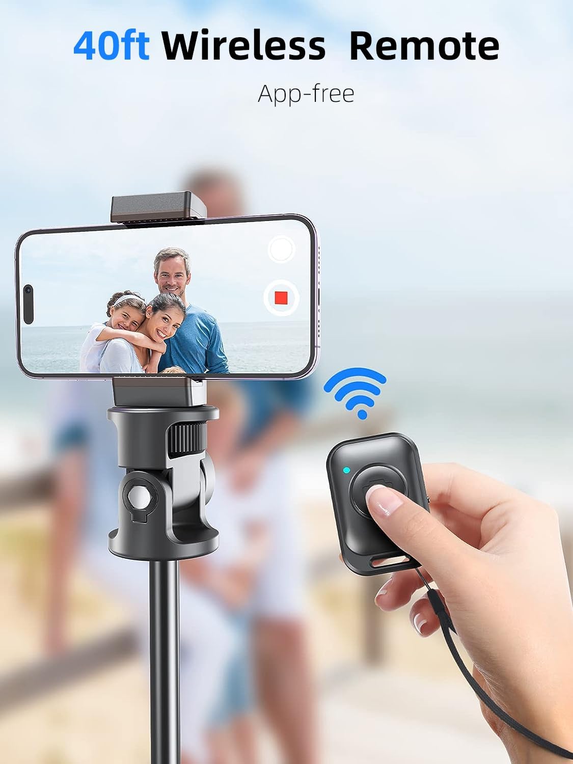Kaiess 62" Phone Tripod, Selfie Stick Tripod & Phone Tripod Stand with Remote, Cell Phone Tripod for iPhone, Extendable Travel Tripod Compatible with iPhone/Android/Camera