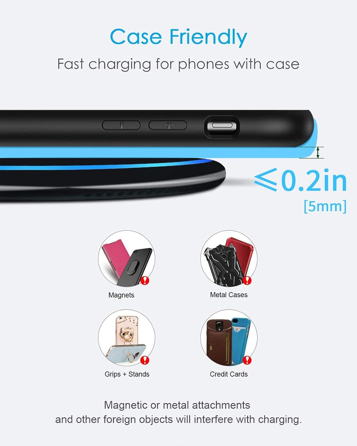 Fast Wireless Charger, NANAMI 15W Max Charging Pad for iPhone 17/16/15 Pro Max/14/13/12 Mini/11/XR/XS/X/8, Fast Charge for Samsung Galaxy S26/S25/S24/S23/S22 Ultra/S21/S20,Pixel 9 8 7 6,AirPods Pro/3