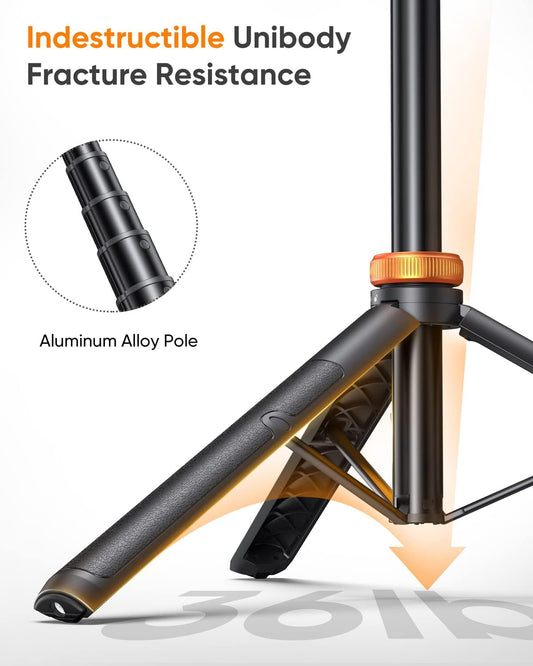 EUCOS 62" Phone Tripod, Tripod for iPhone & Selfie Stick with Remote, Extendable Cell Phone Stand & Travel Tripod, Solidest Tripod for Phone Compatible with iPhone/Android