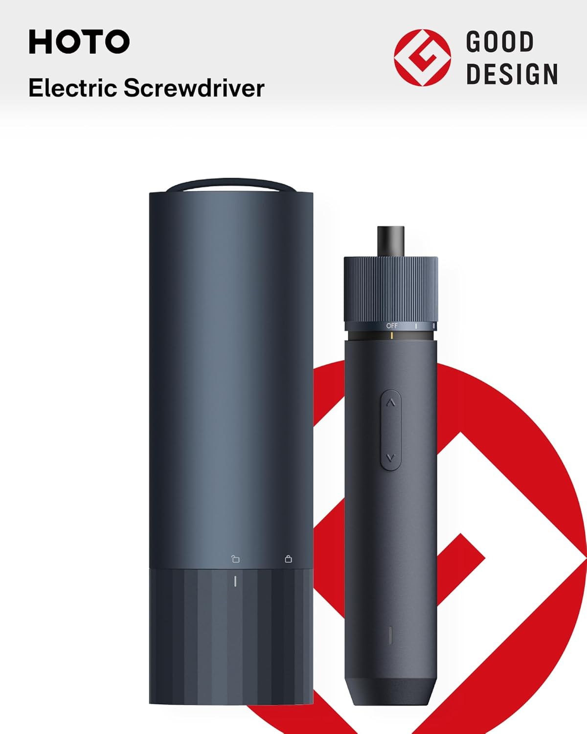 HOTO Electric Screwdriver Set, 3.6V Cordless Screwdriver Set USB-C, 3 Torque Settings, 1500mAh Battery, LED Light & 12 S2 Metal Bits for Furniture/Electrical Repairs
