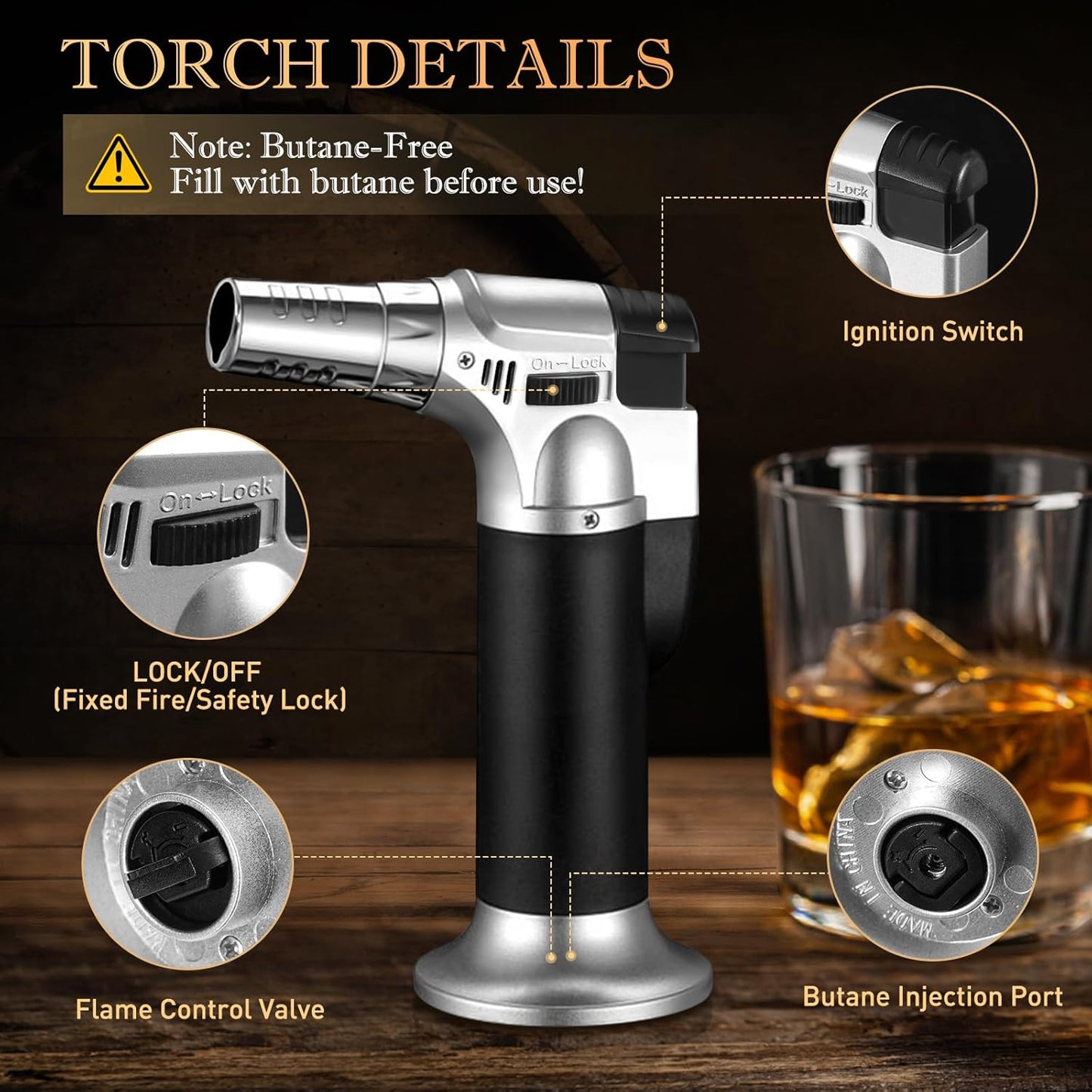 Fathers Day Gift Ideas for Husband, Gifts for Men Whisky Smoker Kit for Bourbon, Anniversary Birthday Gift for Dad Him Husband Grandpa, 6 Flavors Wood Chips for Old Fashioned Smoker Kit (No Butane)