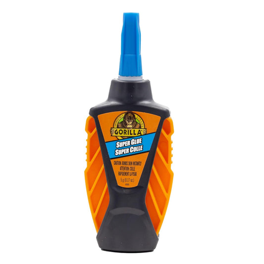 Gorilla Micro Precise Super Glue, Fast-Setting Cyanoacrylate, Precise Applicator, Anti-Clog Cap, Clear, 0.19oz/5g, Pack of 1