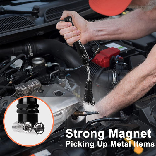 VEITORLD Gifts for Men Dad from Daughter Son Wife, Fathers Day, Extendable Magnetic Flashlight, Telescoping Magnet Pickup Tool, Cool Birthday Gifts for Father Grandpa Husband Boyfriend Women