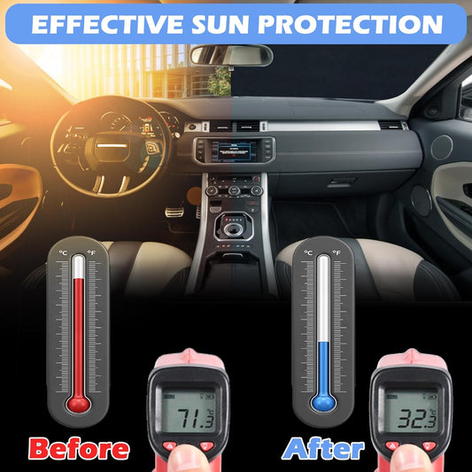 Tevlaphee Windshield Sun Shade for Summer Heat, UV Protection, Car Windshield Cover to Block Sun, Reduce Heat, Foldable Sun Shade for Cars SUVs Trucks Vans, All-Season Use