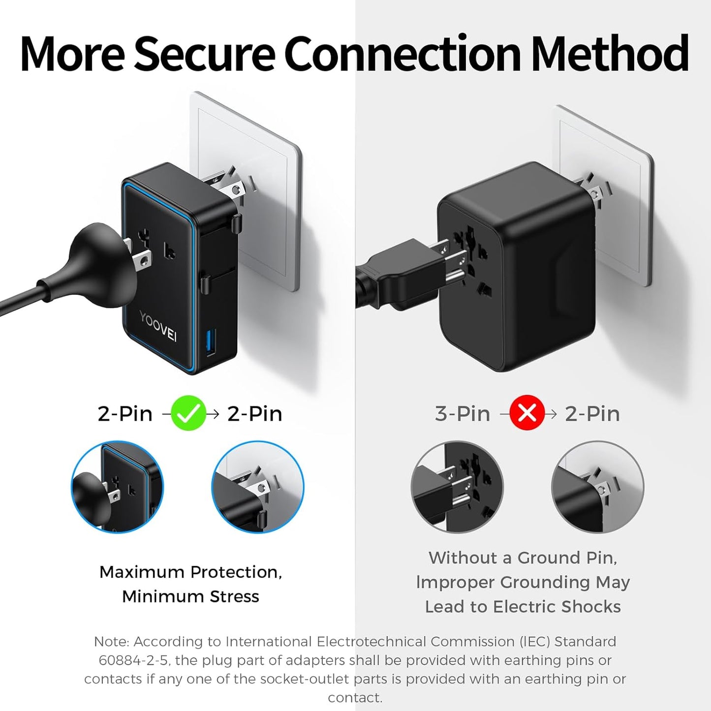 Mini Universal Travel Plug Adapter, 2026 Ultra-Thin PD 25W Fordable Travel Adapter with 1AC 1USB-A 2USB-C Ports,Smart Temperature Control, Worldwide EU/UK/AU/AS Plug Adapter for Travel