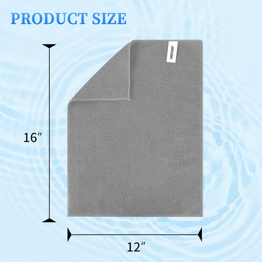 FIXSMITH Microfiber Cleaning Cloth - Pack of 8, Size: 12 x 16 in, Multi-Functional Cleaning Towels, Highly Absorbent Cleaning Rags, Lint-Free, Streak-Free Cleaning Cloths for Car Kitchen Home Office.