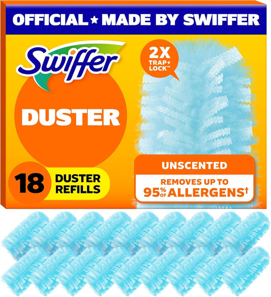Swiffer Dusters Refill for Cleaning, Feather & Microfiber Duster Alternative, Unscented, 16 Count