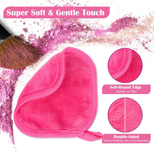 Orighty Makeup Remover Cloths Makeup Removal Face Cleansing Cloth, Reusable Makeup Remover Pads Remove Instantly Dirt with Just Water, 5 x 5 in (24 Pack)