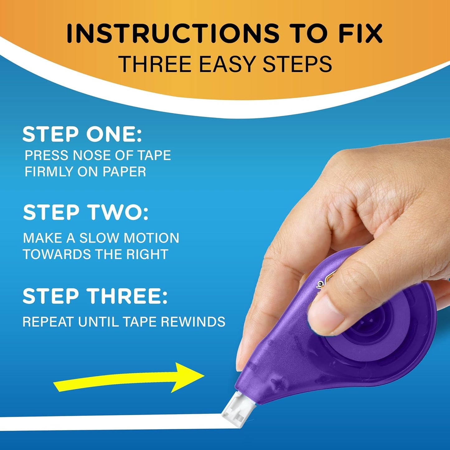 BIC Wite-Out Brand EZ Correct Grip Correction Tape, School Supplies for Students and Teachers, 3-Count Pack in White
