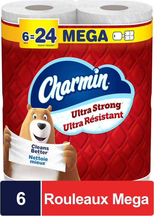 Charmin Toilet Paper Ultra Strong, 18 Mega Rolls = 72 Regular Rolls