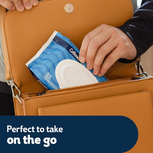 Cottonelle Fresh Care Flushable Wet Wipes, Adult Wet Wipes, 4 Flip-Top Packs, 42 Wipes per Pack (168 Total Flushable Wipes)