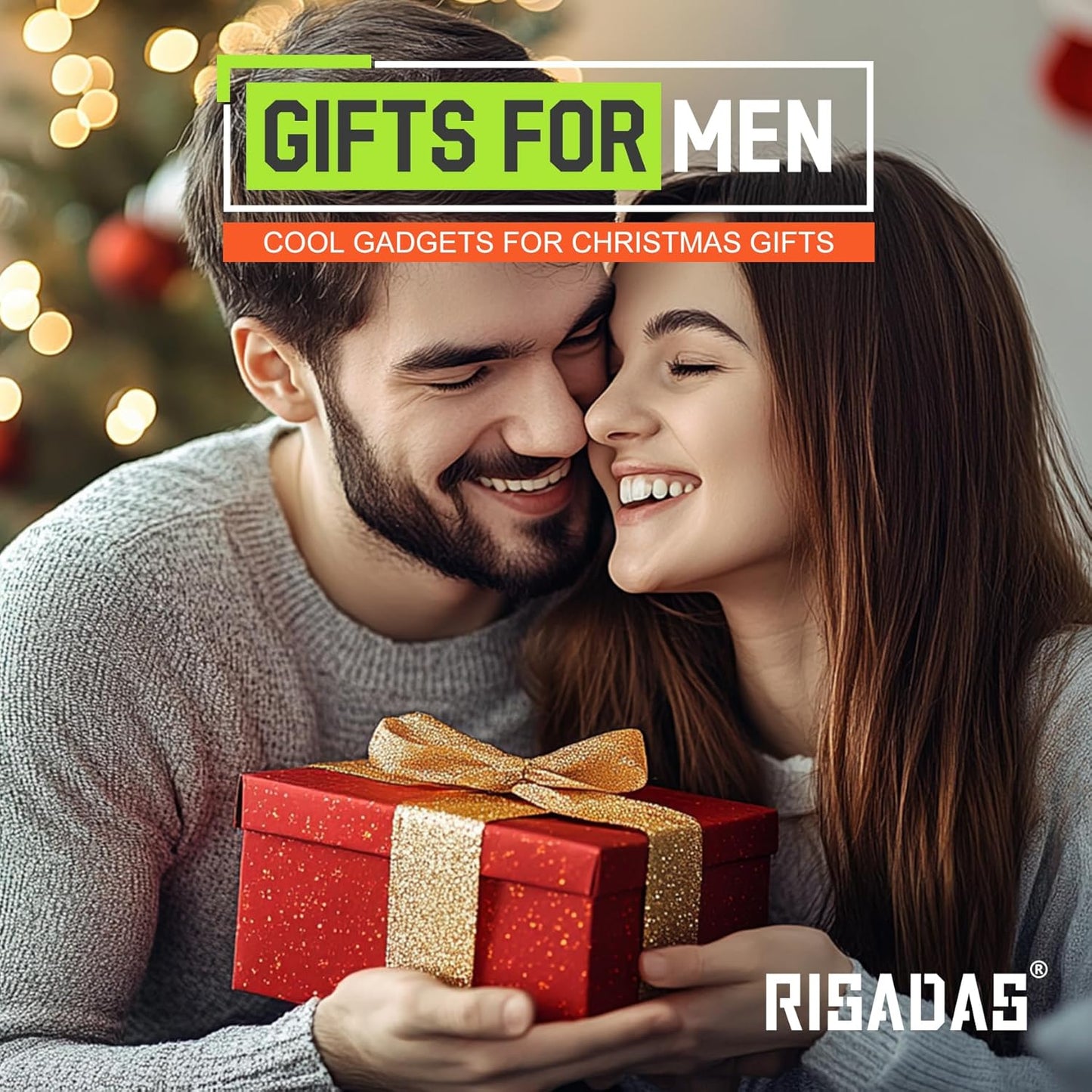 Stocking Stuffers for Men Dad - Christmas Keychain Gifts for Men, Grandpa, Papa - EDC Gadgets for Camping, Coolest Stocking Stuffers Gift - Bulk Christmas Birthday Gifts for Son Uncle Brother Husband