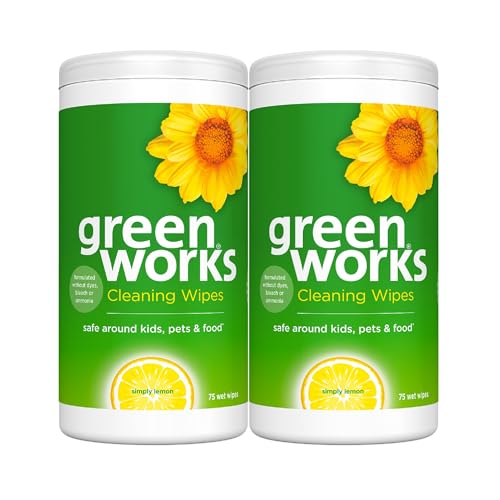 Clorox Green Works Cleaning Wipes, Simply Lemon, 75 Count
