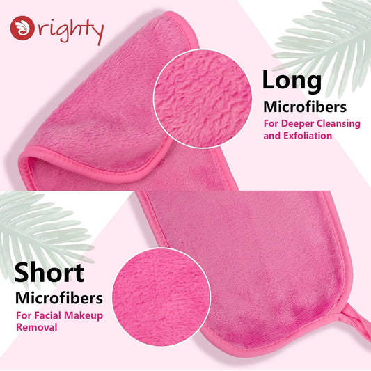 Orighty Makeup Remover Cloths Pack of 4, Reusable Microfiber Facial Cleansing Cloths