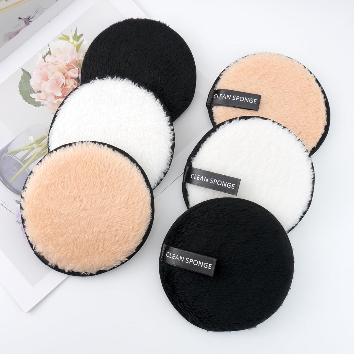 Pads Reusable Double-Sided Facial Cleansing Puffs Round Make Up Remover