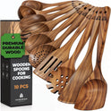 10 Pcs Cooking Utensils Set for Nonstick Pans & Cookware – Study Teak Wood