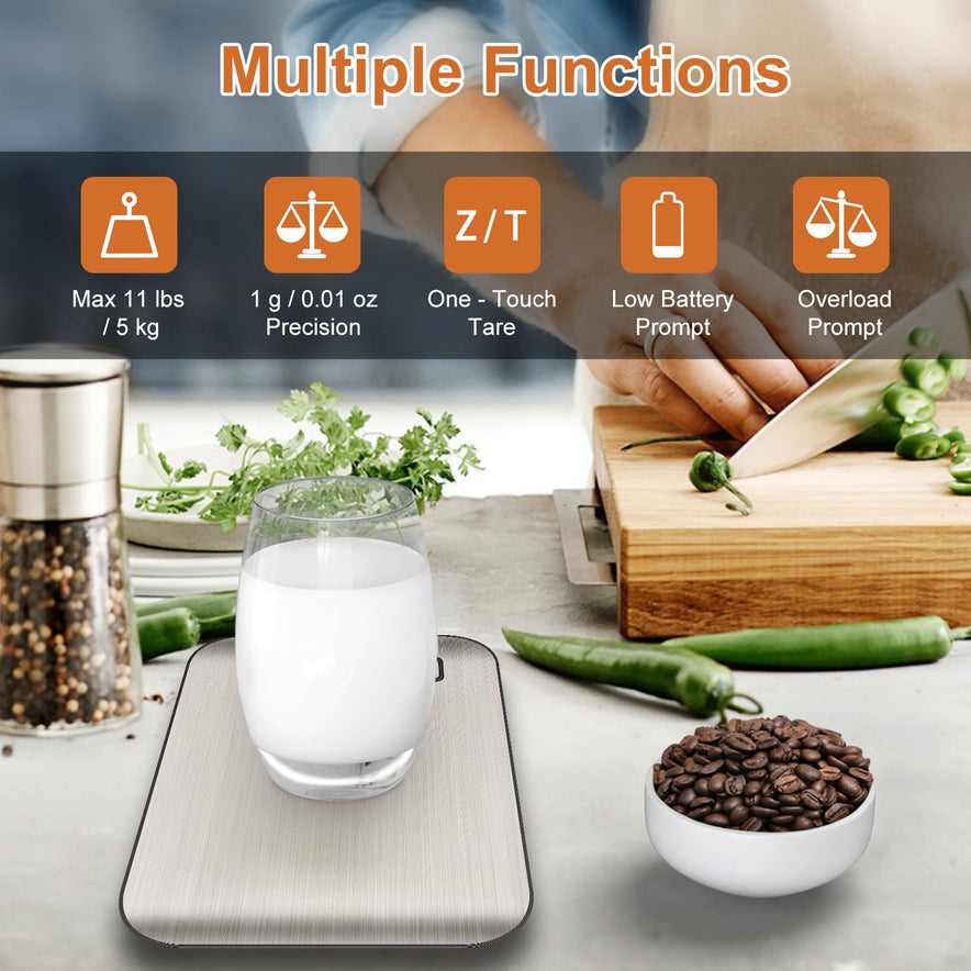 11lb Digital Kitchen Scales Weight Ounces and Grams for Cooking and Baking