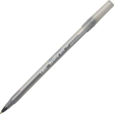 BIC Round Stic Extra Life Ballpoint Pens, School Supplies for Teachers and Students, 60-Count in Black