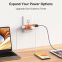 3-Pack 3 Way Plug Adapter 15A 1875W in Combo Colors (3 Prong 3 Outlet Adapter