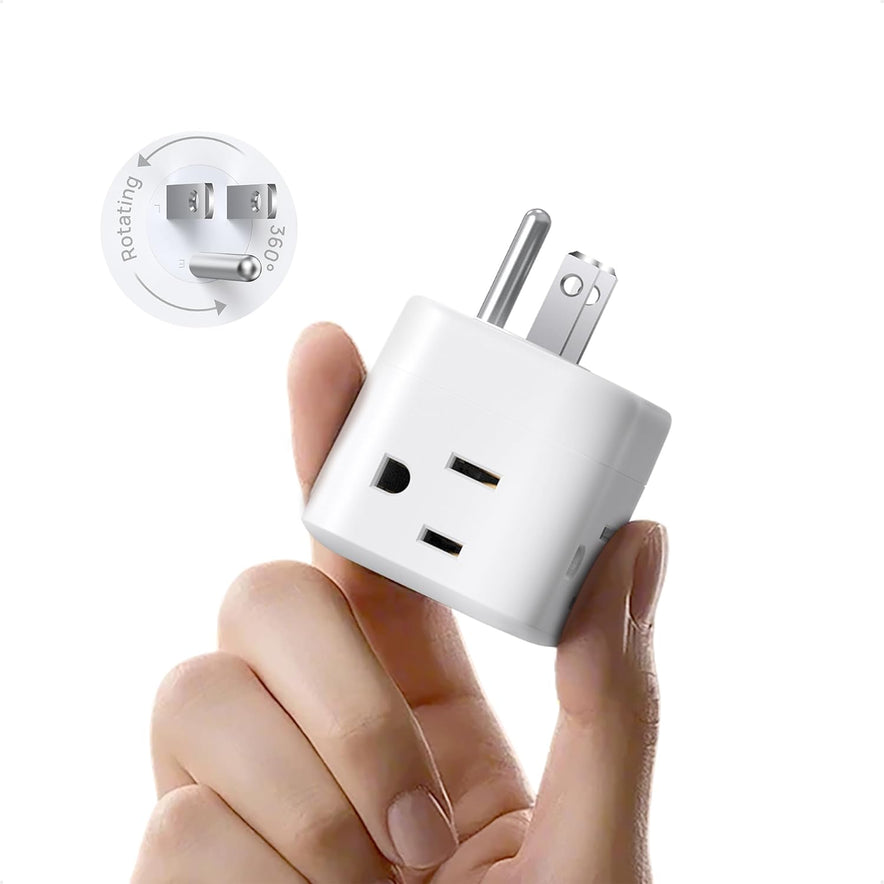 3 Way Outlet Splitter, 3-Sided Small Power Expander for Home Office