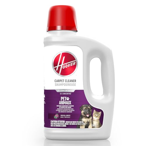 Hoover Carpet Cleaner Solution, Enzymatic Pet Stain Remover, 1.89 L