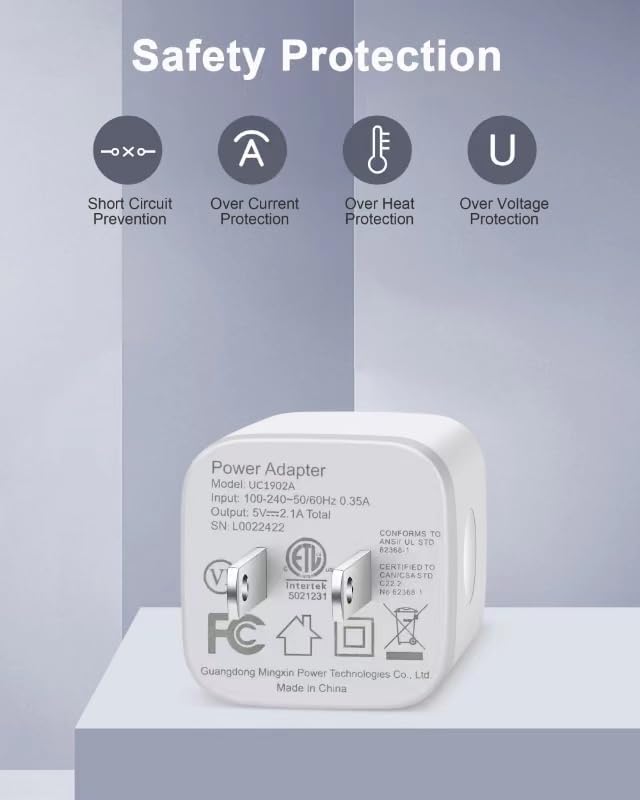 USB Wall Charger, 3-Pack 2.1A Dual Port USB Cube Charger Block Power Adapter Charging Plug Box Brick for iPhone 14 13 12 11 Pro Max SE XS XR X 8 7 6 6S Plus, Samsung, Moto, LG, Android Phones