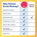 Scrub Daddy Scrub Mommy Sponges - Dish Scrubber + Non-Scratch Cleaning Sponges Kitchen, Bathroom + Multi-Surface Safe - Dual-Sided Dish Sponges for Scrubbing - Online Exclusive (3 Count)