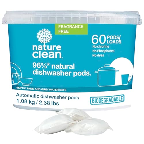 Nature Clean Automatic Dishwasher Pacs, Fragrance-Free, 60 Count