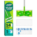 Swiffer Sweep + Mop, Broom & Mop Alternative, Dry & Wet Floor Cleaner for Dirt, Dust, Hair, All Purpose Cleaning Tool for Home, Bathroom, Kitchen, Set Includes 1 Sweeper, 14 Dry Pads, 5 Wet Pads Fresh
