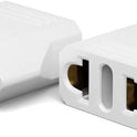 Unidapt 2-Pack Europe Travel Plug Adapter, USA to European Plug Adapters, Travel from US Canada America Mexico to EU Europe Italy France Germany Spain Outlets, Type C Pin Converter, 220V Power Plugs