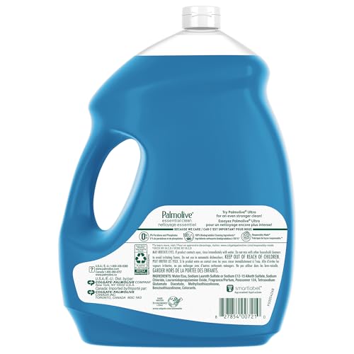 Palmolive Essential Clean Dish Soap Original & Citrus Scent + Salt Bundle, Grease Cutting Liquid Dish Soap, Biodegradable Formula, 4.27 L