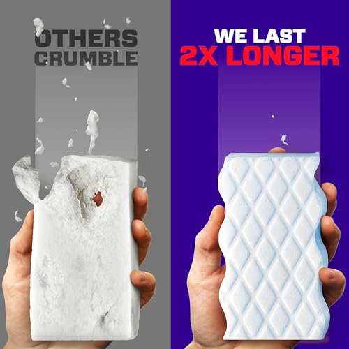 Mr. Clean Magic Eraser Sponge, Extra Durable, All Purpose Cleaner, Cleaning Scrubber, Wall, Sneaker, Kitchen, Bathroom, Shower Cleaner, Cleaning Supplies, Cleaning Pads, 12ct