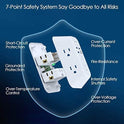 USB Wall Charger, Power Strip with 5 Outlet Extender 4 USB Charging Ports (1 USB C, 4.5A Total) 3-Sided 1800J Surge Protector Power Bar Multi Plug Outlets Wall Adapter Spaced for Home Travel Office