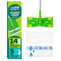 Swiffer Sweep + Mop, Broom & Mop Alternative, Dry & Wet Floor Cleaner for Dirt, Dust, Hair, All Purpose Cleaning Tool for Home, Bathroom, Kitchen, Set Includes 1 Sweeper, 14 Dry Pads, 5 Wet Pads Fresh