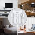USB Wall Charger, Power Strip with 5 Outlet Extender 4 USB Charging Ports (1 USB C, 4.5A Total) 3-Sided 1800J Surge Protector Power Bar Multi Plug Outlets Wall Adapter Spaced for Home Travel Office