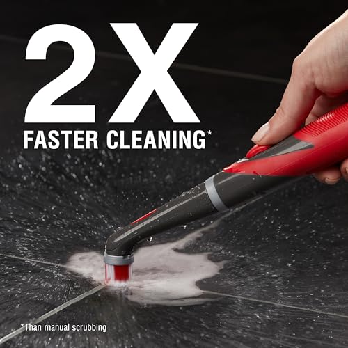 Rubbermaid Reveal Power Scrubber, Grout & Tile Bathroom Cleaner, Shower Cleaner, and Bathtub Cleaner, Multi-Purpose Scrub Brush