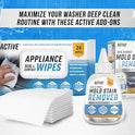 Washing Machine Cleaner for Pet Owners - ACTIVE Enzymatic Deep Clean Descaler for Cat & Dog Hair, Urine, Odor, Residue, 24 Septic-Safe Tablets for Top Load, Front Loader, HE Washer Tub - 1 Year Supply