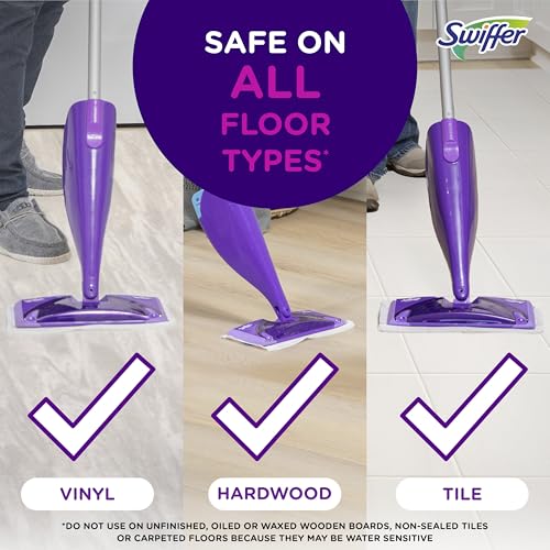 Swiffer WetJet Spray Mop Kit : Includes 1 Floor Mop, 1 Bottle of Floor Cleaner Solution, 10 WetJet Refill Pads, 2 Batteries