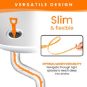 Drain Snake Hair Clog Remover 4 Pack – Drain Cleaner Tool for Sink, Shower, Bathtub, Tub (Orange)
