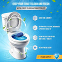 Automatic Toilet Bowl Cleaner Tablets - ACTIVE Blue Gel Toilet Tank Cleaners, Septic-Safe Hard Water Ring Stain Remover, Smell Eliminator Heavy Duty Toilet Cleaning & Deodorizer, Fresh Scent - 12 Tabs