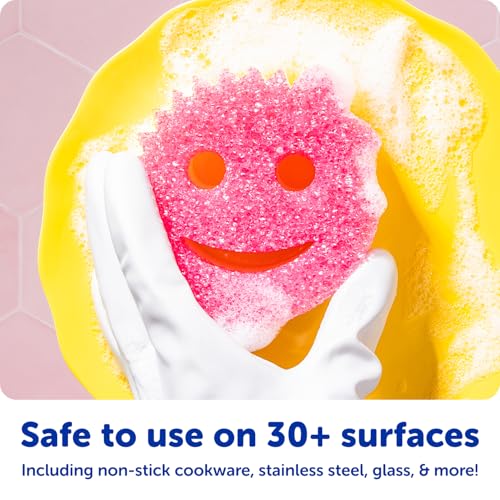 Scrub Daddy Scrub Mommy Sponges - Dish Scrubber + Non-Scratch Cleaning Sponges Kitchen, Bathroom + Multi-Surface Safe - Dual-Sided Dish Sponges for Scrubbing - Online Exclusive (3 Count)