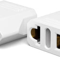Unidapt European to Canada Plug Adapter, Unidapt Europe to US/CA Plug Adapter, EU to US Plug Converter, Travel from Europe to Type A Outlet, Power Travel Adapters European to Canada, America, Mexico